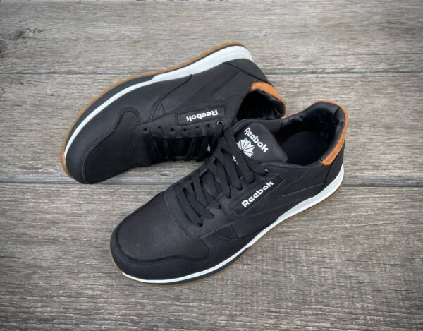 Чоловічі шкіряні кросівки Reebok Код: R17 чер - Зображення 2