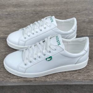 Чоловічі шкіряні кеди Lacoste Код: L6/4 бел