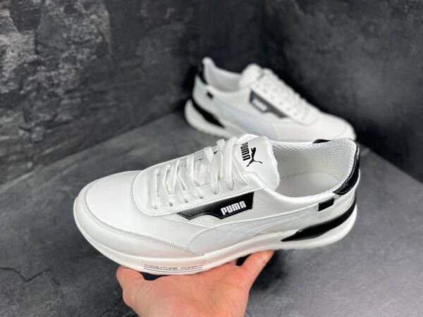 Чоловічі шкіряні кросівки Puma Код: К063 бел - Зображення 6