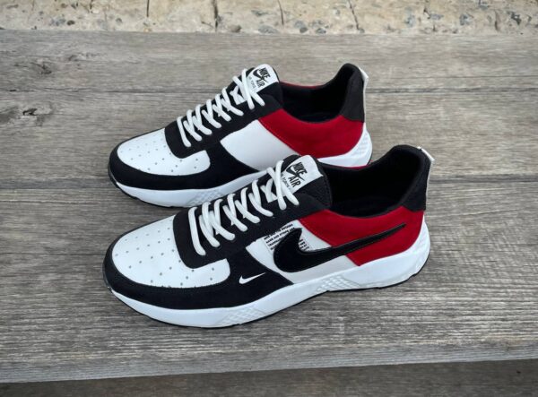 Чоловічі шкіряні кросівки Nike Код: 01-15/5 бел/чер/кр