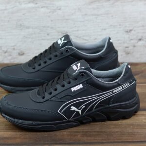 Мужские кожаные кроссовки Puma Код: P10/1 чер