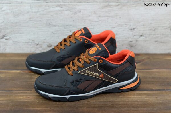 Мужские кожаные кроссовки Reebok Код: R210 ч/ор