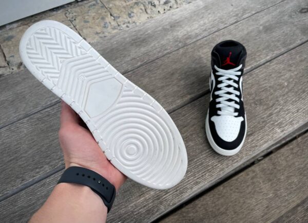 Чоловічі шкіряні кеди (кросівки) Nike Jordan Код: 01-62/21 чор/сір - Зображення 4