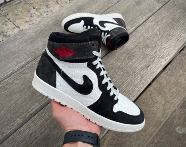 Чоловічі шкіряні кеди (кросівки) Nike Jordan Код: 01-62/21 чор/сір - Зображення 7