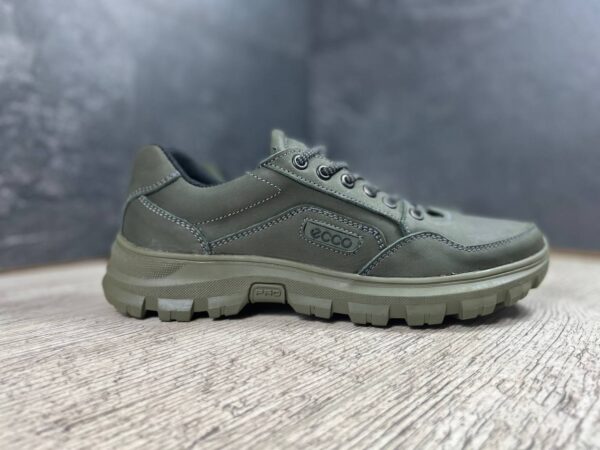 Чоловічі шкіряні кросівки Ecco Код: Т205/4 хаки - Зображення 6