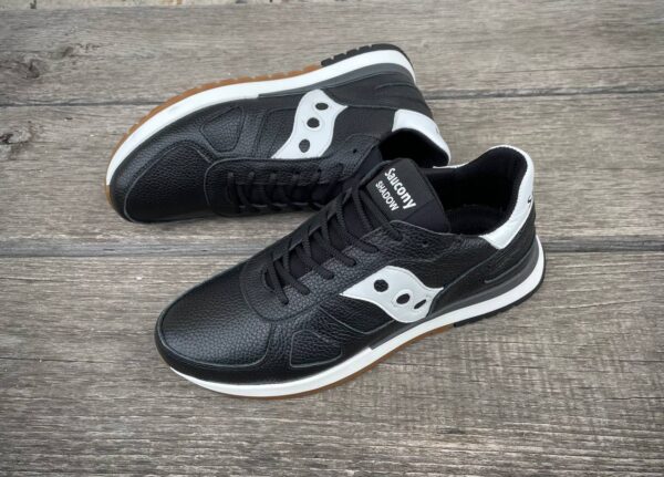 Чоловічі шкіряні кросівки Saucony Код: 01-71/12 чер/бел - Зображення 7