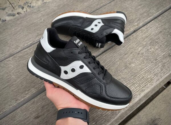 Чоловічі шкіряні кросівки Saucony Код: 01-71/12 чер/бел - Зображення 8