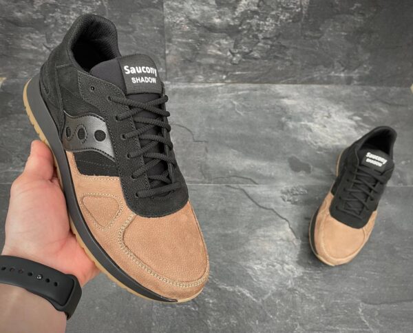 Чоловічі шкіряні кросівки Saucony Код: 01-71/8 чер/кор - Зображення 4