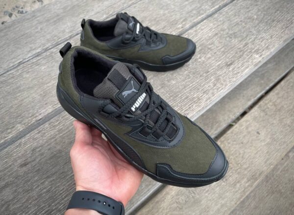 Чоловічі шкіряні кросівки Puma Код: РК-1 зел - Зображення 8