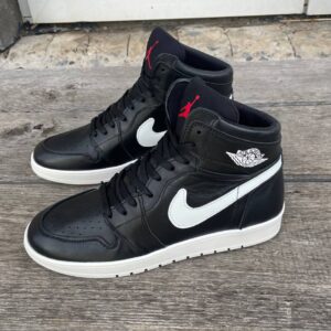 Чоловічі шкіряні демісезонні кросівки Nike Код: 01-62/4 чер/бел