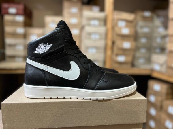 Чоловічі шкіряні демісезонні кросівки Nike Код: 01-62/4 чер/бел - Зображення 5