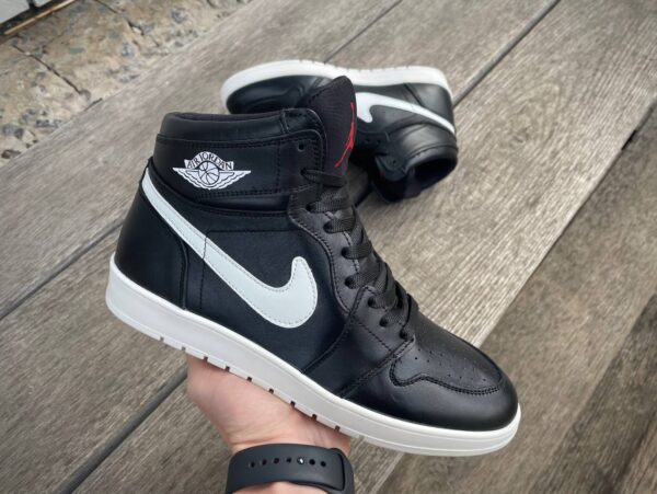 Чоловічі шкіряні демісезонні кросівки Nike Код: 01-62/4 чер/бел - Зображення 8