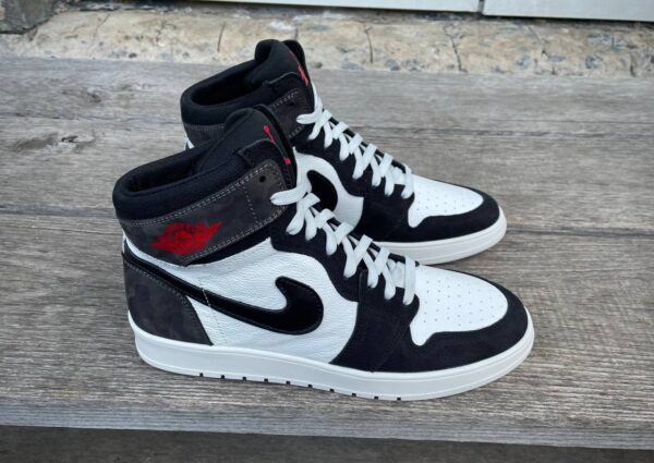 Чоловічі шкіряні кеди (кросівки) Nike Jordan Код: 01-62/21 чор/сір - Зображення 8