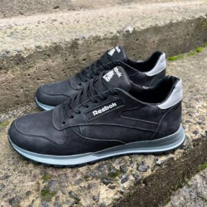 Чоловічі шкіряні кросівки Reebok Код: R17 чер/сер