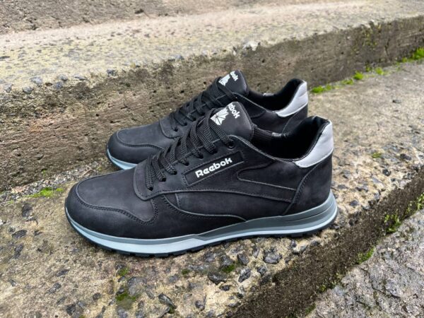 Чоловічі шкіряні кросівки Reebok Код: R17 чер/сер