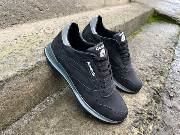 Чоловічі шкіряні кросівки Reebok Код: R17 чер/сер - Зображення 7