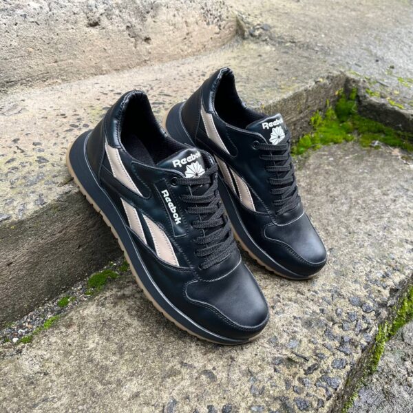 Чоловічі шкіряні кросівки Reebok Код: R16 чер/беж - Зображення 2