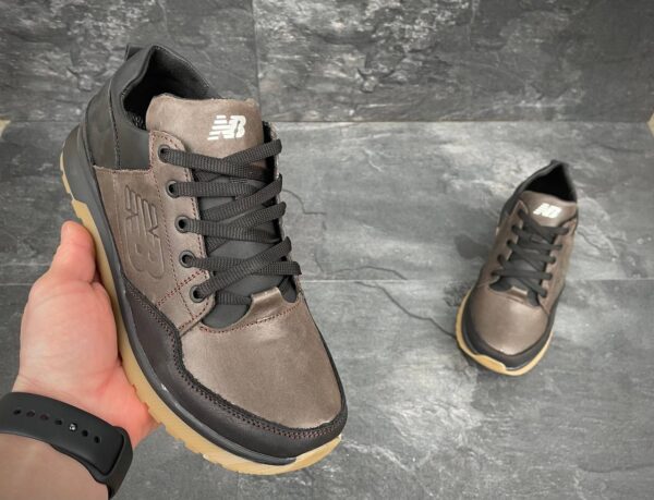 Чоловічі шкіряні кросівки New balance Код: 95 чер/кор - Зображення 6