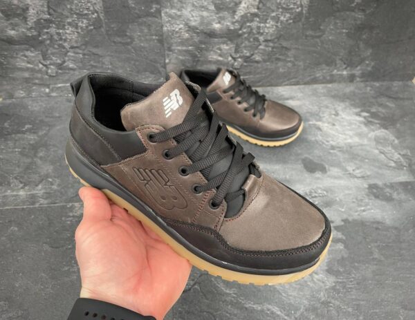 Чоловічі шкіряні кросівки New balance Код: 95 чер/кор - Зображення 2