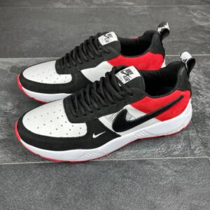 Чоловічі шкіряні кросівки Nike Код: 112 чор/біл/чер