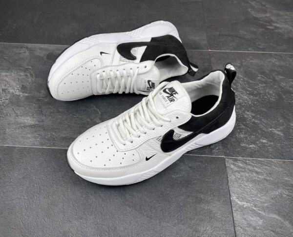 Чоловічі шкіряні кросівки Nike Код: 113 чорний/білий - Зображення 2