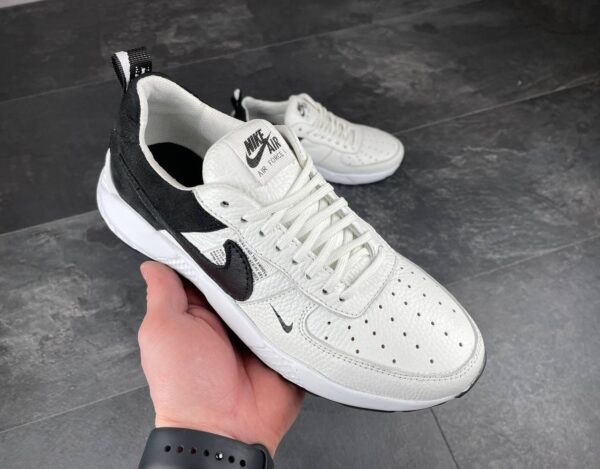 Чоловічі шкіряні кросівки Nike Код: 113 чорний/білий - Зображення 7