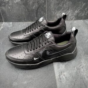 Чоловічі шкіряні кросівки Nike Код: М111 чор