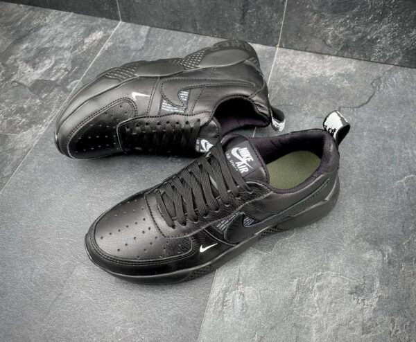 Чоловічі шкіряні кросівки Nike Код: М111 чор - Зображення 2