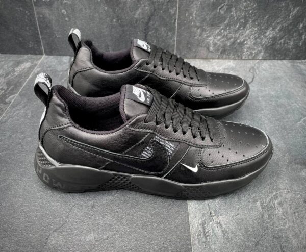 Чоловічі шкіряні кросівки Nike Код: М111 чор - Зображення 6