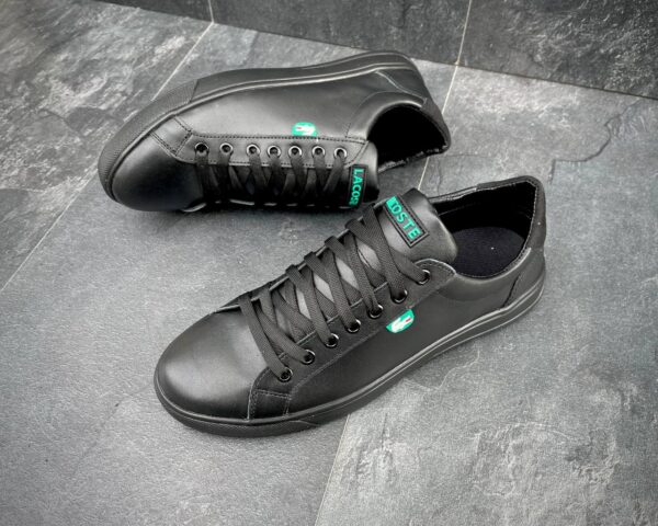 Чоловічі шкіряні кеди Lacoste Код: L6/3 ч.т - Зображення 3