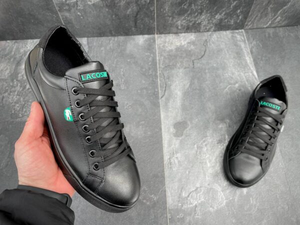 Чоловічі шкіряні кеди Lacoste Код: L6/3 ч.т - Зображення 4