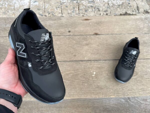 Чоловічі шкіряні кросівки New Balance Код: NB сірий - Зображення 4