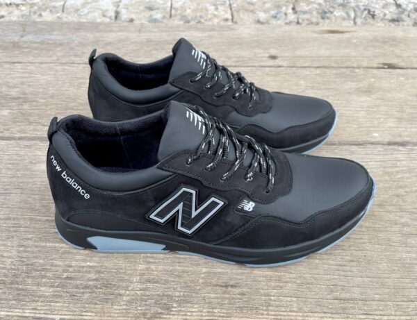 Чоловічі шкіряні кросівки New Balance Код: NB сірий - Зображення 5