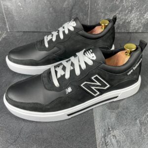 Чоловічі шкіряні кеди New Balance Код: NB кед чор/біл
