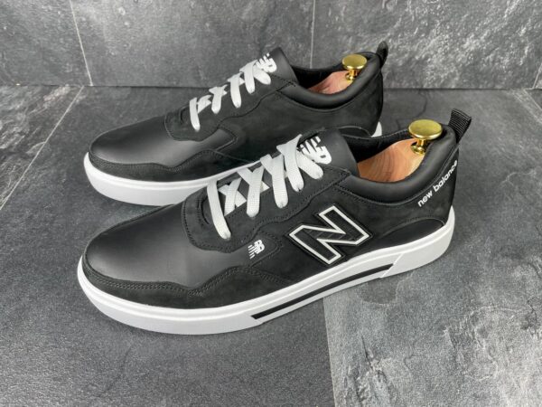Чоловічі шкіряні кеди New Balance Код: NB кед чор/біл