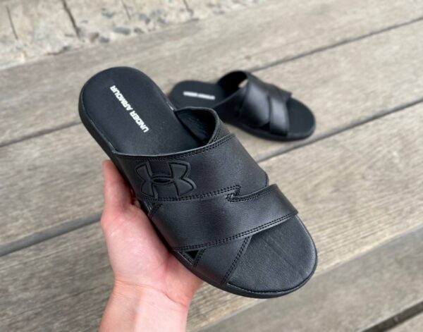 Чоловічі шкіряні шльопанці Under Armour Код: Ш36 U.A - Зображення 4