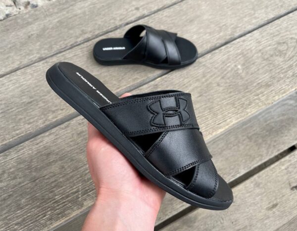 Чоловічі шкіряні шльопанці Under Armour Код: Ш36 U.A - Зображення 5