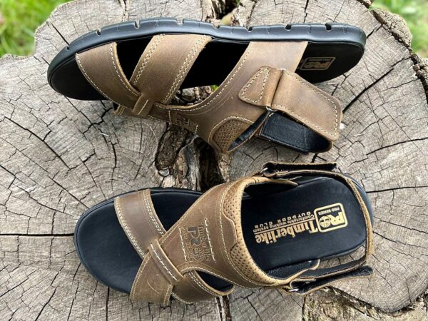 Чоловічі шкіряні сандалі Timberlike Код: Т4/5 оливка - Зображення 4