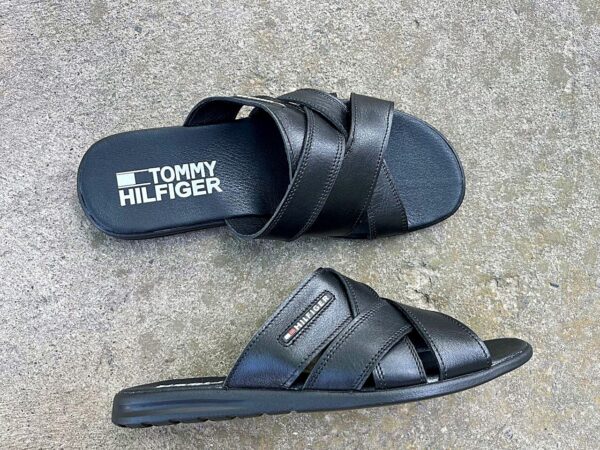 Чоловічі шкіряні шльопанці Tommy Hilfiger Код: Ш33 ч.т. - Зображення 5
