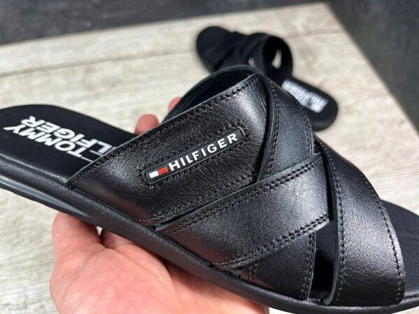Чоловічі шкіряні шльопанці Tommy Hilfiger Код: Ш33 ч.т. - Зображення 8