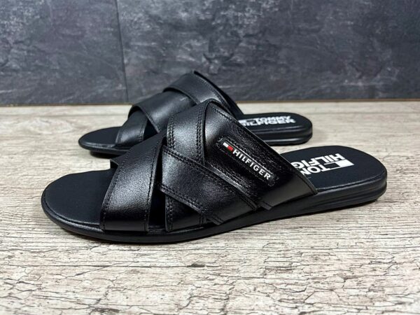 Чоловічі шкіряні шльопанці Tommy Hilfiger Код: Ш33 ч.т.